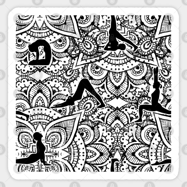 Pattern Yoga Sticker by swarna artz